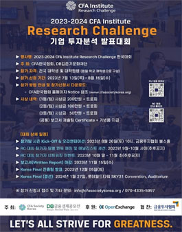 2023-2024 CFA Institute Research Challenge 기업 투자분석 발표대회.