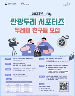 2023 관광두레 홍보 서포터즈(두레미 친구들) 모집.