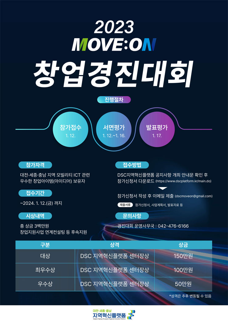 2023 MOVE:ON 창업경진대회 | 공모전 대외활동 - 위비티 2023 MOVE:ON 창업경진대회