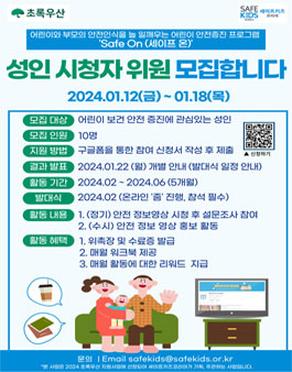 2024 Safe On (세이프 온) 성인 시청자 위원 모집.