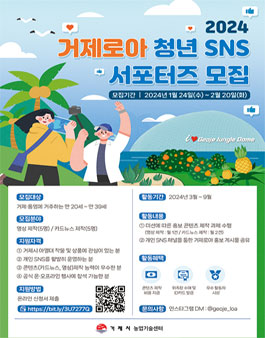 2024 거제로아 청년 SNS 서포터즈 모집