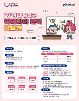 2024년 광진구 빅데이터 분석 공모전.