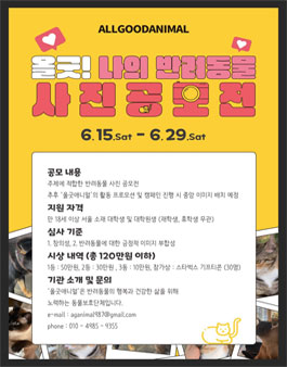 2024 올굿! 나의 반려동물 사진 공모전