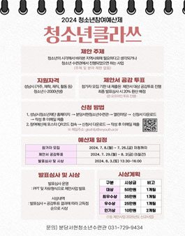 청소년참여예산제 청소년클라쓰 공모전