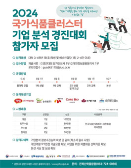 2024 국가식품클러스터 기업 분석경진대회.