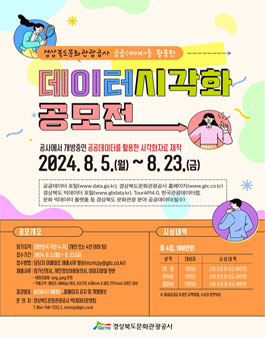 경상북도문화관광공사 공공데이터를 활용한 데이터시각화 공모전.