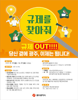 광주광역시 2025년도 불합리한 규제 집중발굴 규제를 찾아줘.