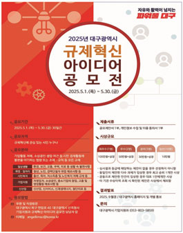 2025년 대구광역시 규제혁신 아이디어 공모전.