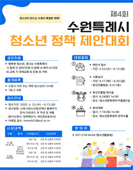제4회 수원특례시 청소년 정책 제안대회.