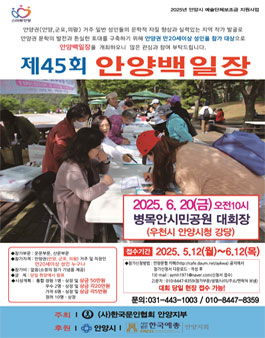 제45회 안양백일장 참가자모집.