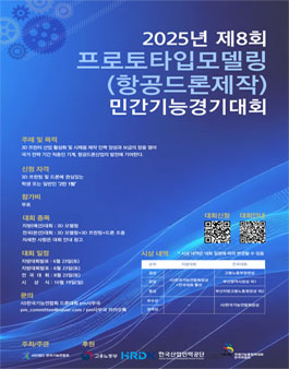 2025년 제8회 프로토타입모델링(항공드론제작) 민간기능경기대회
