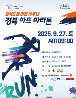 경북도청 이전 10주년 경북 하프 마라톤.