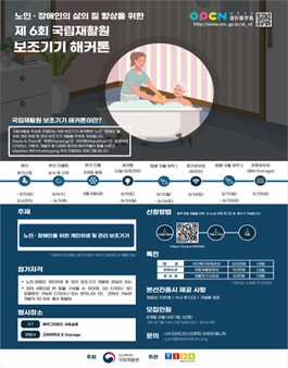 2025 노인 • 장애인의 삶의 질 향상을 위한 제 6회 국립재활원 보조기기 해커톤 참가자 모집.