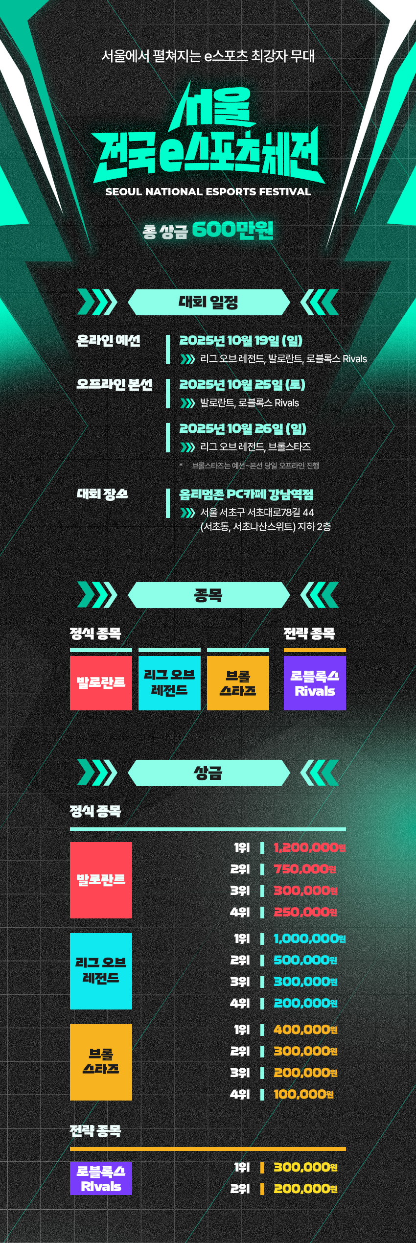 2025 서울 전국 e스포츠 체전 - WEVITY(위비티) 공모전