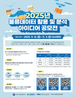 2025년 물류데이터 활용 및 분석 아이디어 공모전 (기간연장).