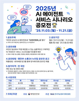 [행정안전부] 2025년 AI 에이전트 서비스 시나리오 공모전.