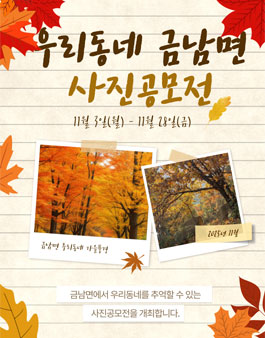 우리동네 금남면 사진 공모전.