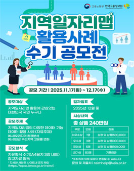 2025년 지역일자리맵 활용 사례 수기 공모전.