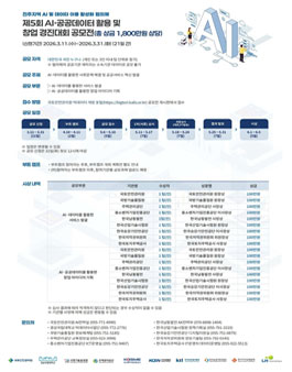 제5회 AI·공공데이터 활용 및 창업 경진대회 공모전.