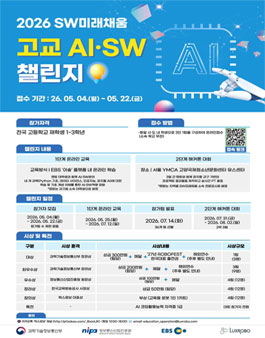 2026 SW미래채움 고교 AI·SW 챌린지 대회.