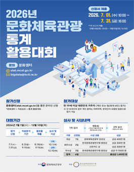 2026년 문화체육관광 통계 활용대회.